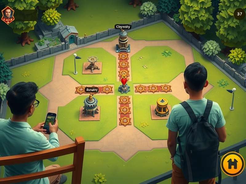 Green Realm Defender gameplay screenshot showing strategic defense placement